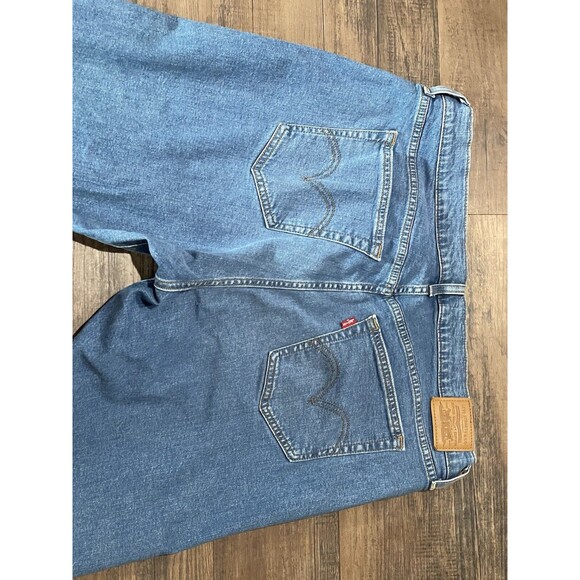 Big "E" Wedgie Skinny LEVI'S Premium Blue Jeans Size 18W MADE 2019 Button Fly - Picture 5 of 16